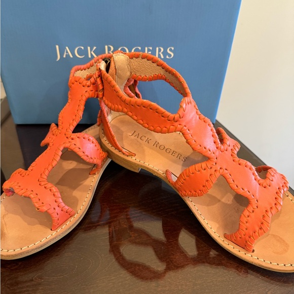 Jack Rogers Gladiator Sandal Coral size 7 NEW Worn once. Includes Original box - Picture 2 of 9